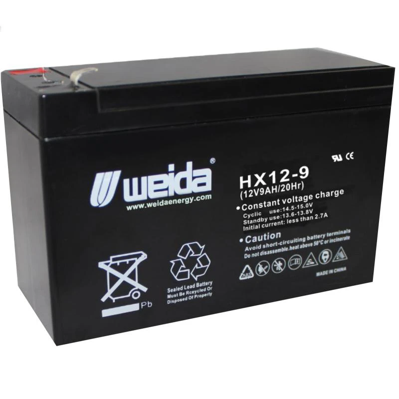 Bateria WEIDA 12v 9ah Lítio Ferro Fosfato 41FpR27/81-2 Para Alarmes, Incêndio, Segurança Eletrônica, Cerca elétrica, No-break, Brinquedos, motocicletas elétricas, luz de emergência 