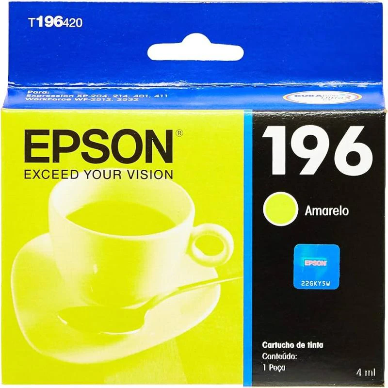 TINTA EPSON T196 320 AMARILLO XP-401 411/WF-2512 252