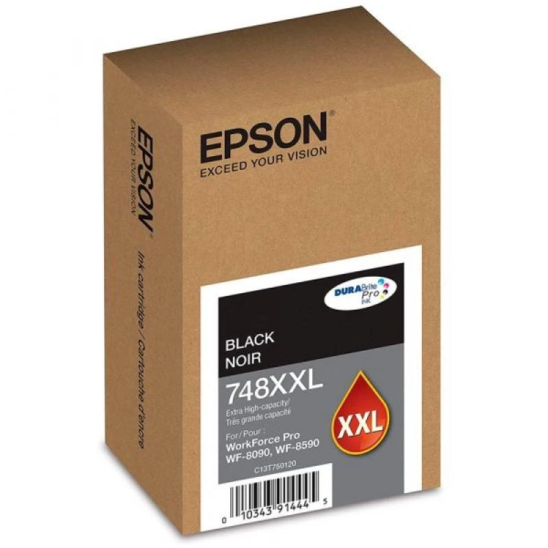TINTA EPSON 748XXL 120-A NEGRO 202ML C13T75012A T748XXL120-A WF-6090 / WF-6590