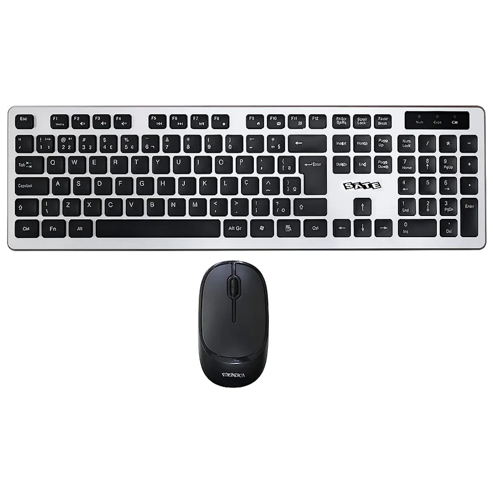 Teclado+Mouse Wireless Sate AK-761G Portugues Bluetooth