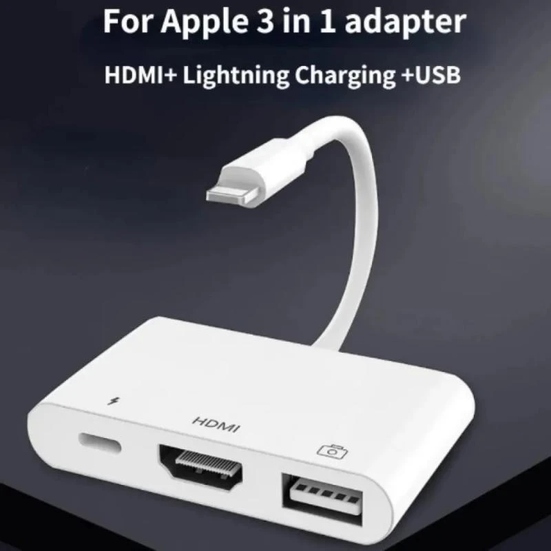 ADAPTADOR LIGHTNING 3X1 (LIGHTNING/HDMI/USB3.0)