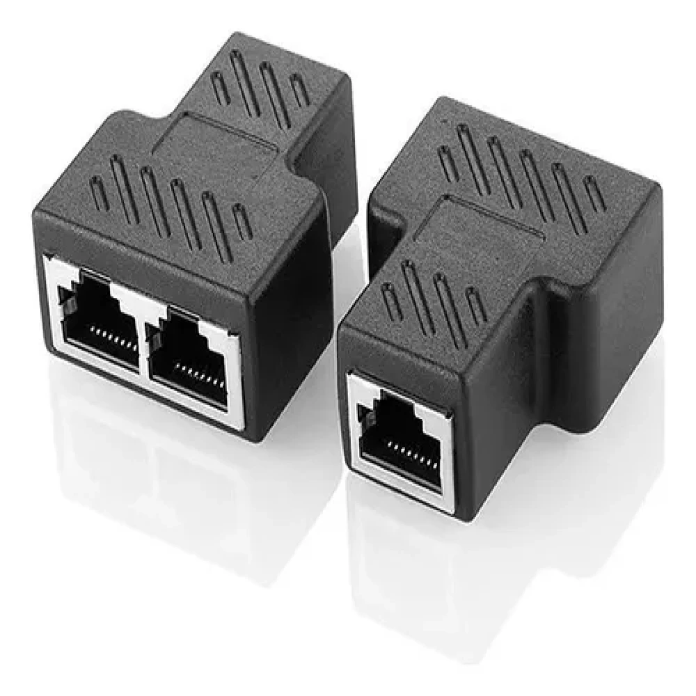 ADAPTADOR RJ45 A 2 RJ45 FEMEA/FEMEA ( HUB RJ45 )