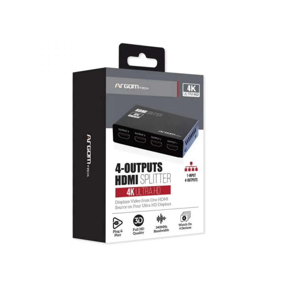 SPLITTER HDMI 1X4 ARG-AV-5114 ARGOM