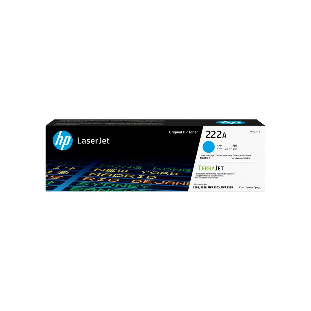 TONER HP 222A W2221A CYAN 3203dn / 3201dw / 3204 / 3288 / MFP 3303fdw / MFP 3388sdw