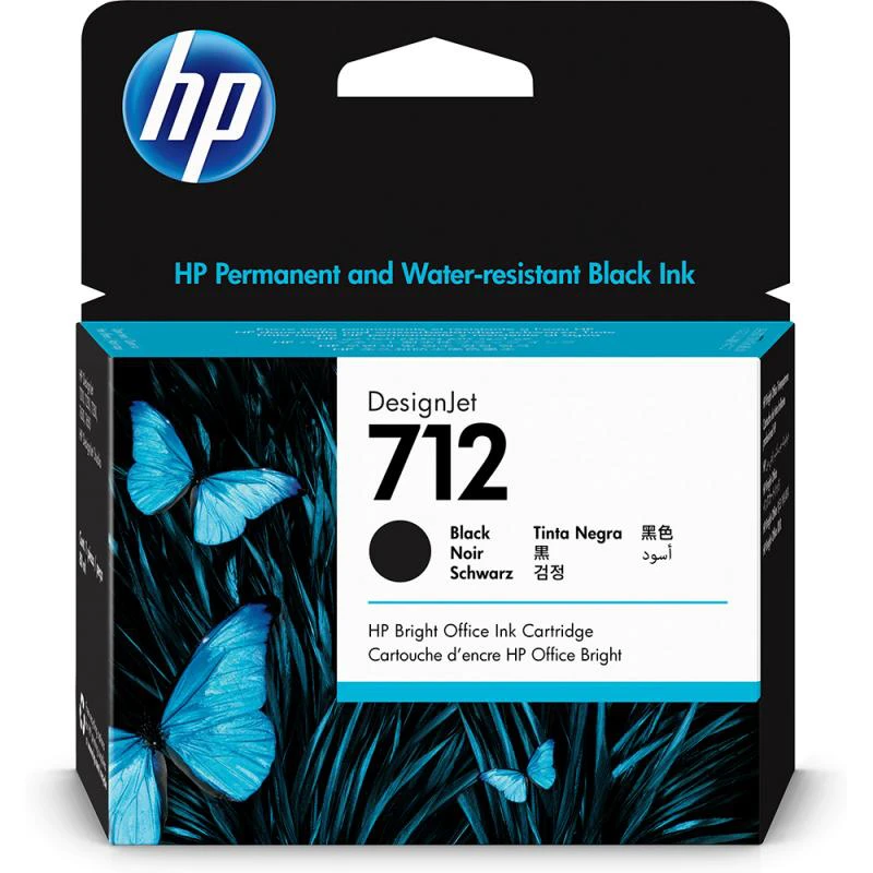 TINTA HP 712 3ED71A NEGRO 80ML ( for Impressora HP Designjet T210 / T230 / T250 / T630 / T650 ) 