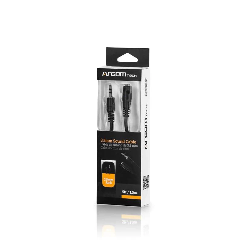 Cabo de Audio Externo Argom ARG-CB-0038 3.5MM MACHO/FEMIA 1,5M 