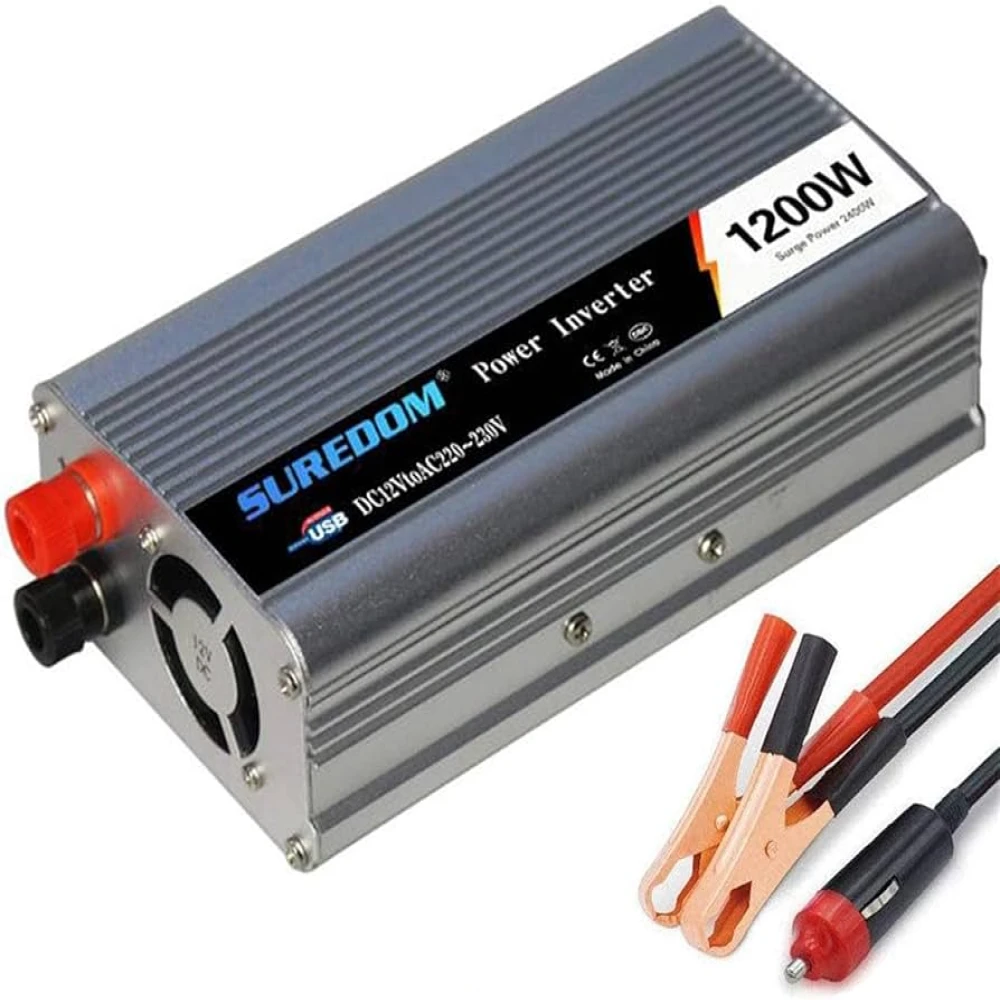 Inversor de Voltagem para Carro Power Inverter 12V A 220V 1200W