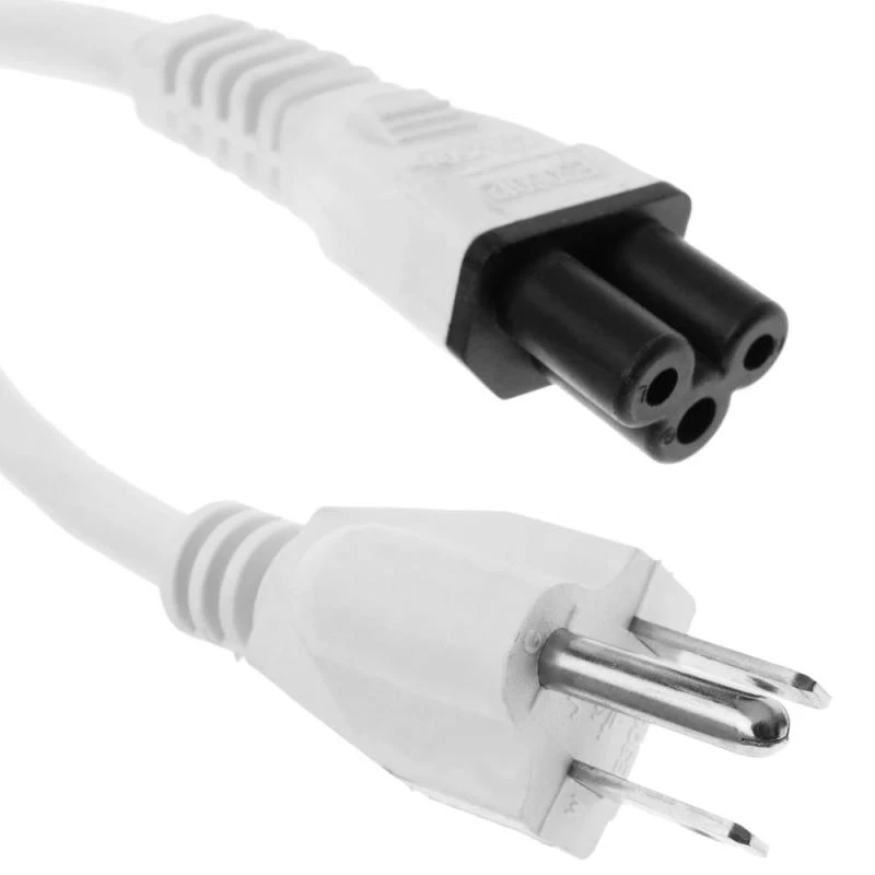 Cabo de Forca para Notebook Tripolar  USA 10AP BRANCO