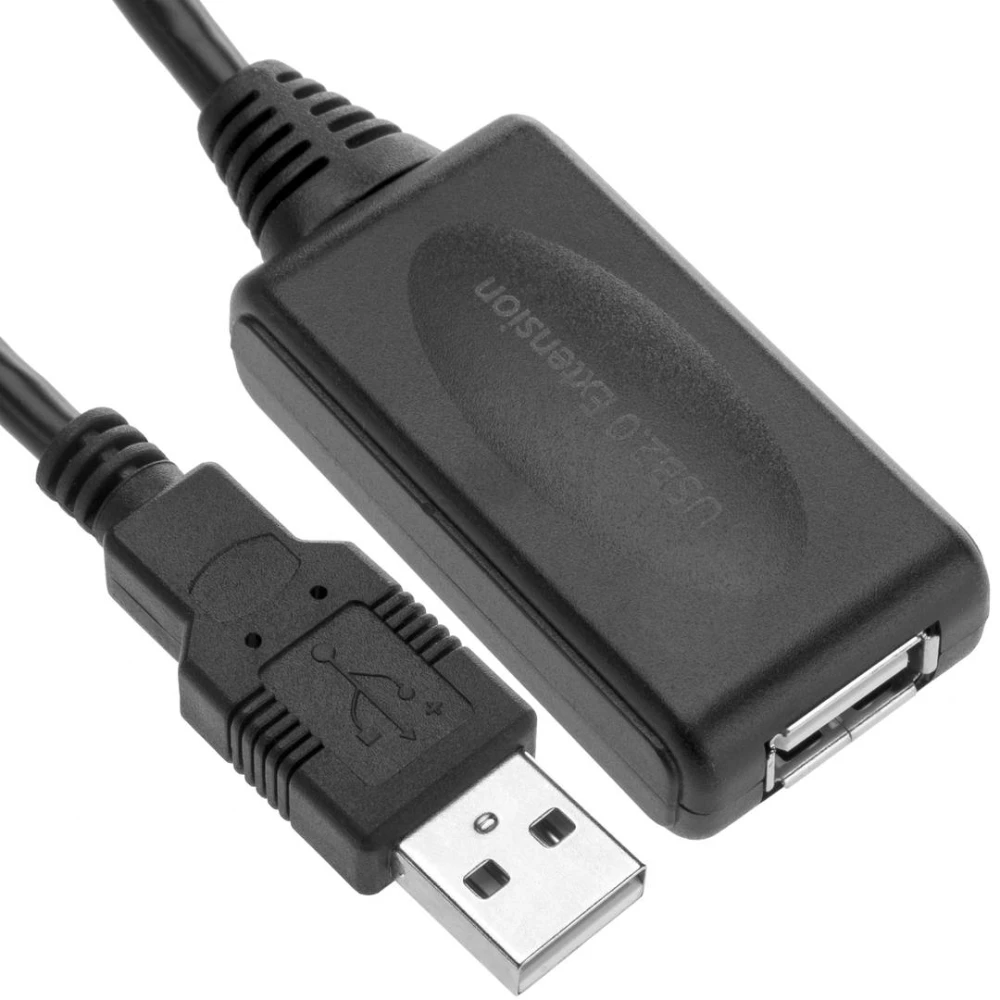 Cable Extensor USB 2.0 15Mt Macho/Hembra con amplificador