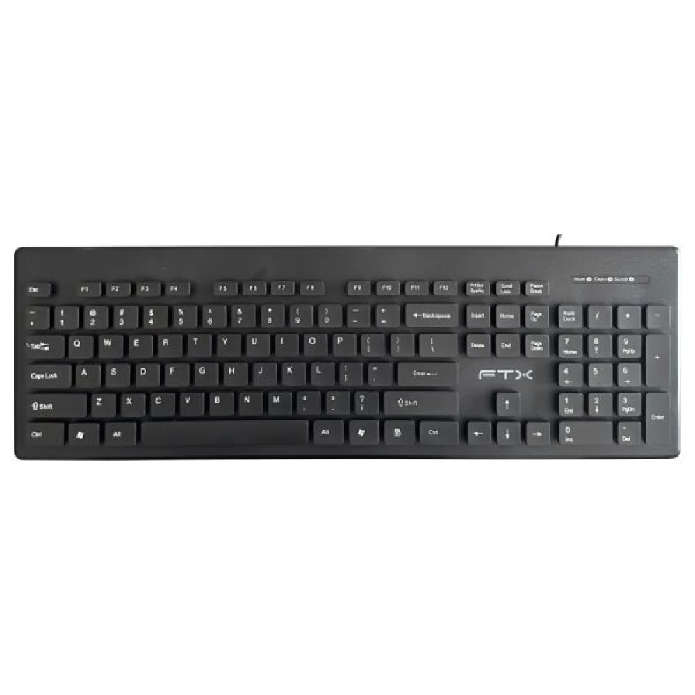 TECLADO FTX K100 CABLE / NEGRO