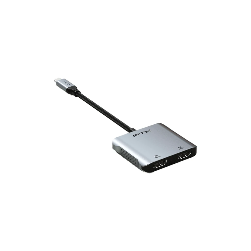 ADAPTADOR USB-C X4(2HDMI4K8K/USB/USB-C) FTX CT-CM2H8K-AG