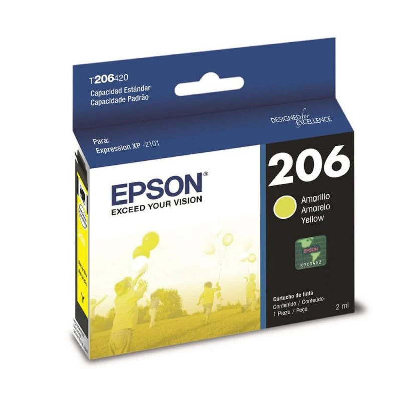 TINTA EPSON 206 T206420 YELLOW  XP-2101