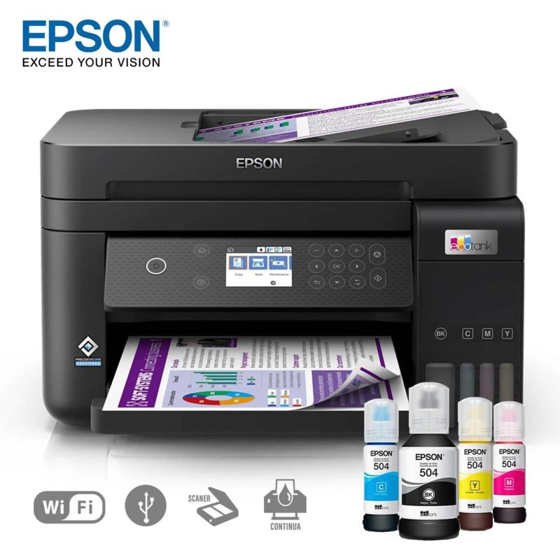 Impressora Epson L5590 Ecotank Multifuncional Wireless / RJ45 / Impressora / Copiadora / Scaner / Fax / Adf /  Bivolt / 4 in 1