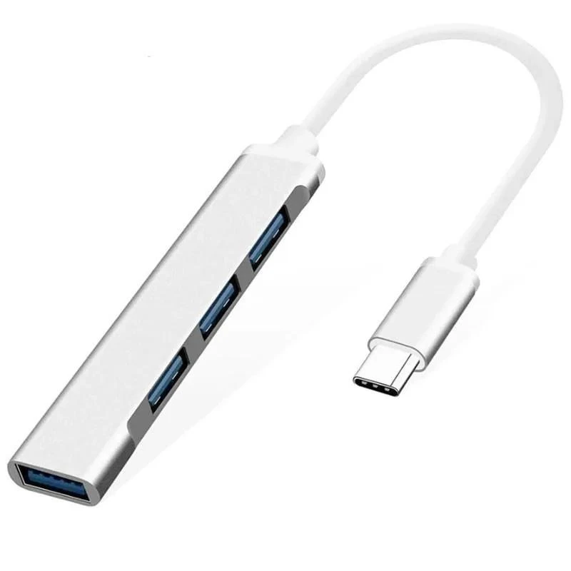 Hub USB TYPE-C 3.1 a 4 Portas USB 3.0 (em aluminio)