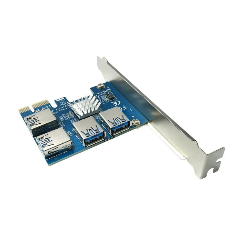 Placa PCI-Express Para Riser 4 USB 3.0
