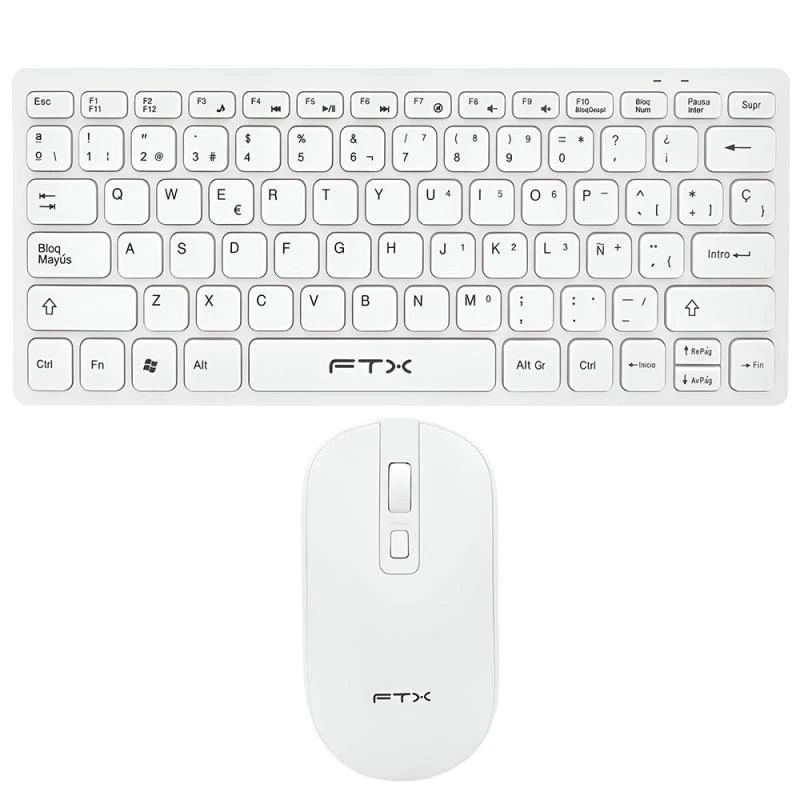 TECLADO+MOUSE WIRELESS FTX GK03 BRANCO ESPAÑOL