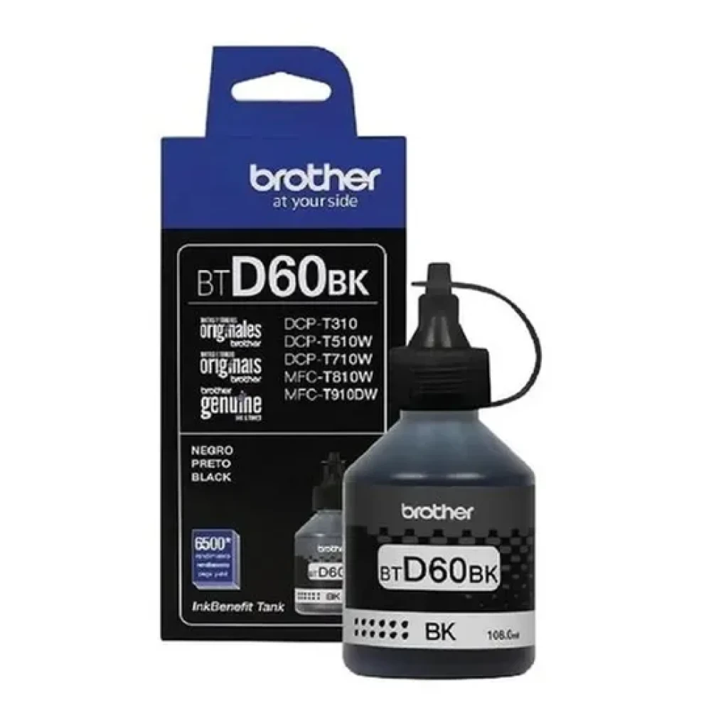 TINTA BROTHER BTD100BK NEGRO 108ML  7500COPIAS T230/ T430W/ T530DW/ T730DW/ T830DW