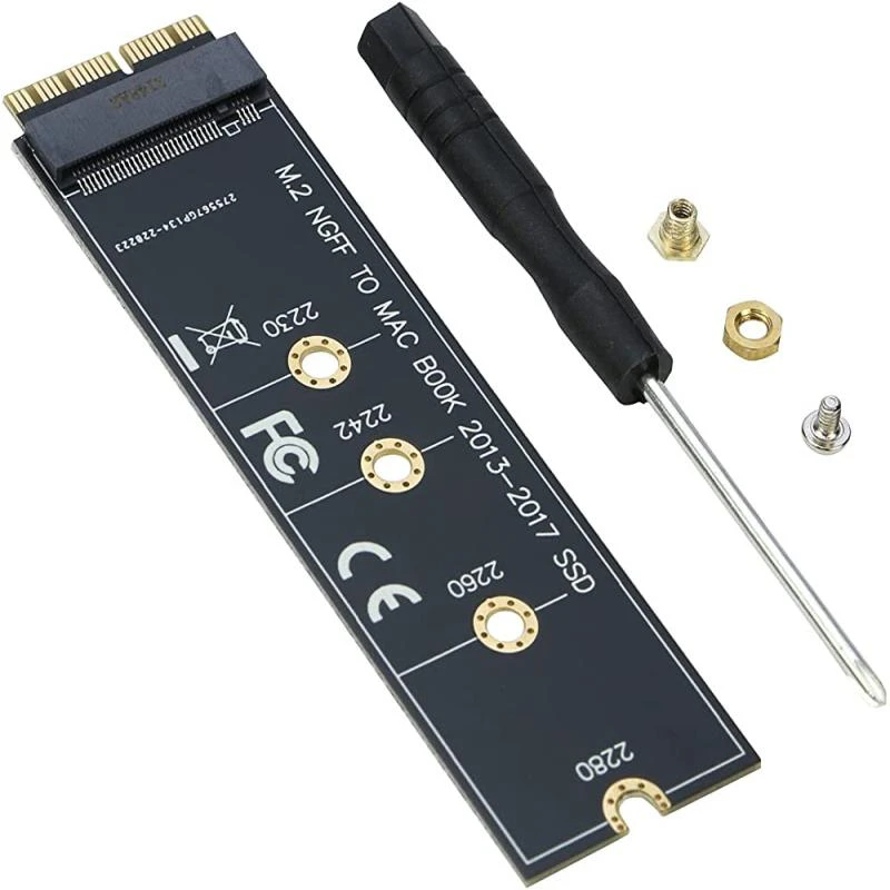 ADAPTADOR 12+16 pines A M.2 NVMe SSD MACBOOK AIR (2013-2017) MACBOOK PRO (2013-2015)