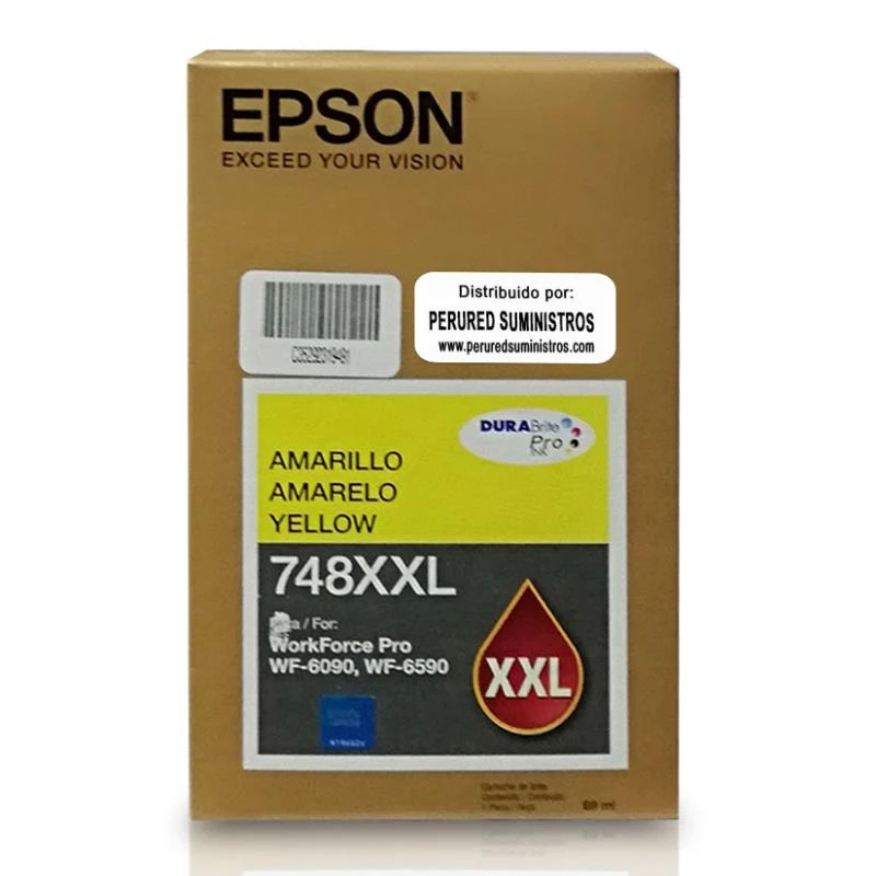 TINTA EPSON 748XXL 420-A AMAREL 69ML C13T75042A T748XXL420-A WF-6090 / WF-6590