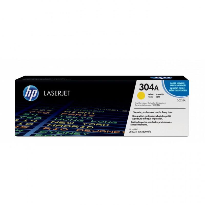 TONER HP 304A  CC532A  Amarillo         ( Impressora LaserJet CP2025 / MFP CM2320 )