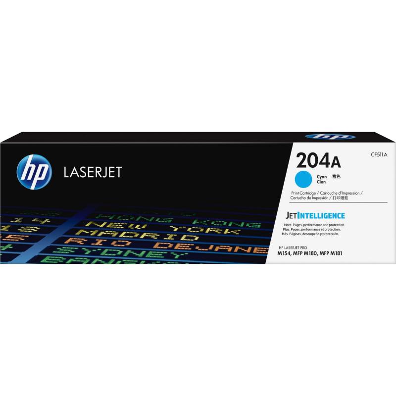 TONER HP 204A  CF511A  Cyan      ( Impressora LaserJet PRO M154 / MFP M180 / MFP M181 )