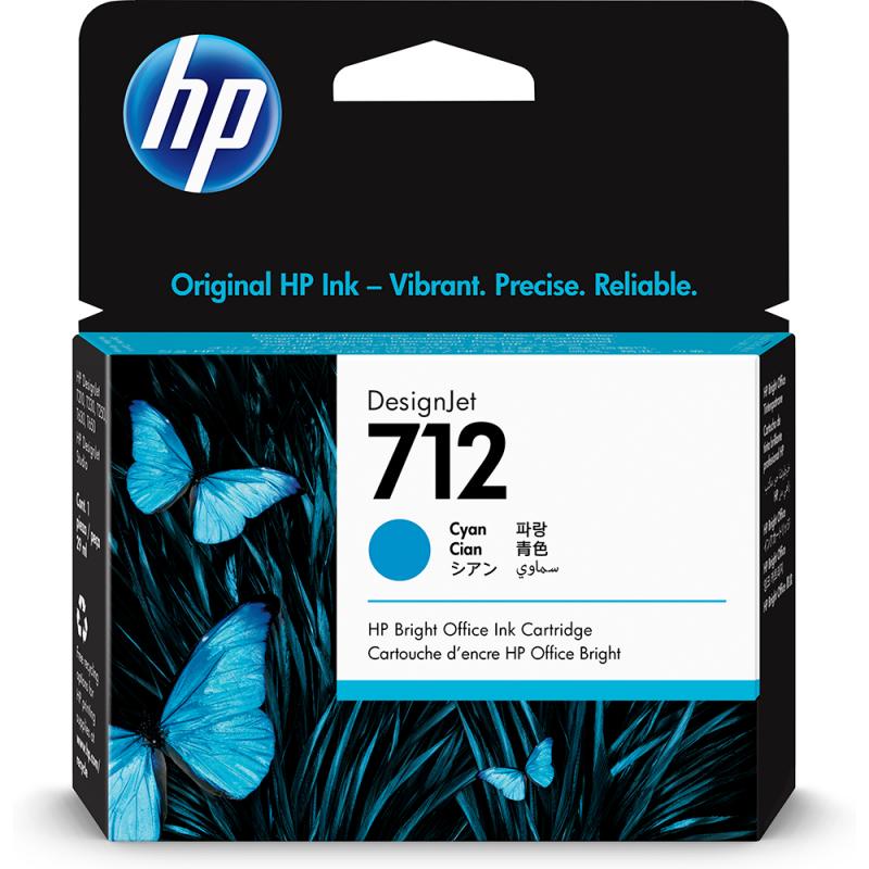 TINTA HP 712 3ED67A CYAN 29ML  ( for Impressora HP Designjet T210 / T230 / T250 / T630 / T650 )