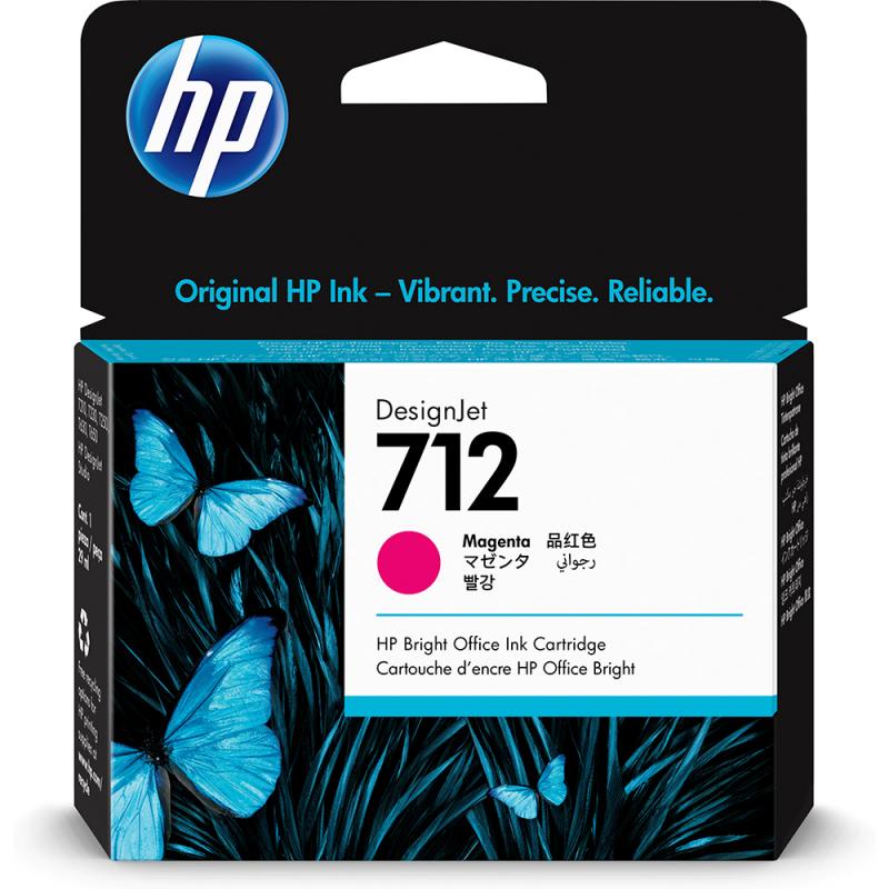 TINTA HP 712 3ED68A MAGENTA 29ML  ( for Impressora HP Designjet T210 / T230 / T250 / T630 / T650 )