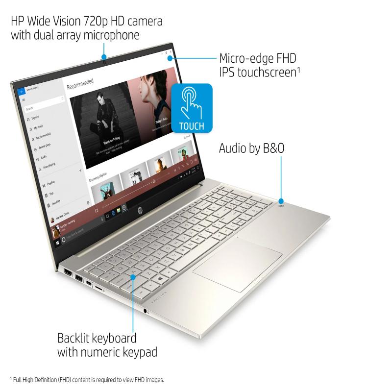 Notebook HP Pavilion 15-EG0070WM i7-1165G7 / 8GB Ram / 512GB SSD / 15.6" Touch /  W11 Nuevo