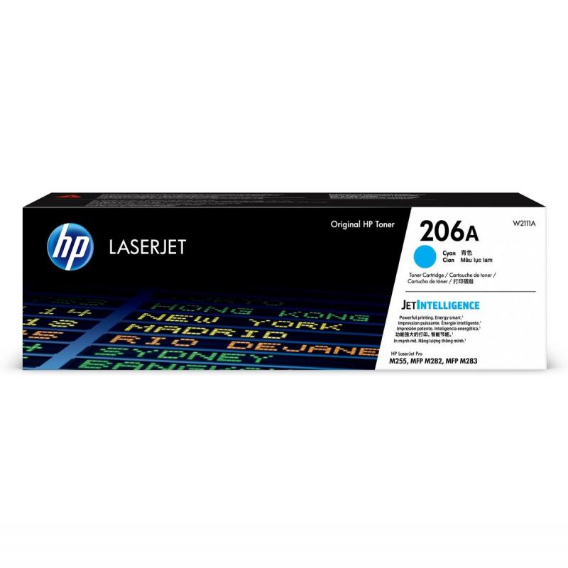 TONER HP 206A  W2111A  Cyan       ( Impressora LaserJet PRO M255 / MFP M282 / MFP M283 )