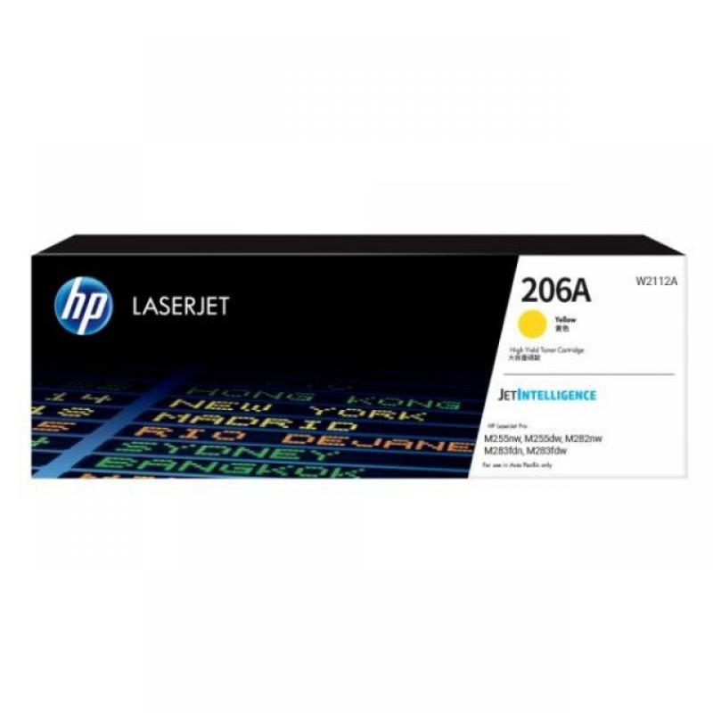 TONER HP 206A  W2112A  Yellow       ( Impressora LaserJet PRO M255 / MFP M282 / MFP M283 )