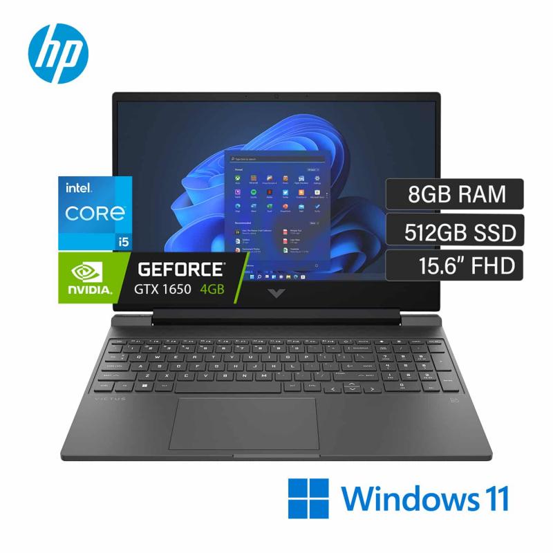 Notebook HP VICTUS 15-FA0031DX I5-12450H 8GB-RAM/512GB-SSD/4GB-GTX1650/15"/FHD