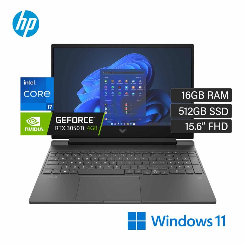 Notebook HP VICTUS 15-FA0032DX I7-12650H 16GB-RAM/512GB-RAM/Nvidia RTX-3050Ti/4GB/15"/Full HD