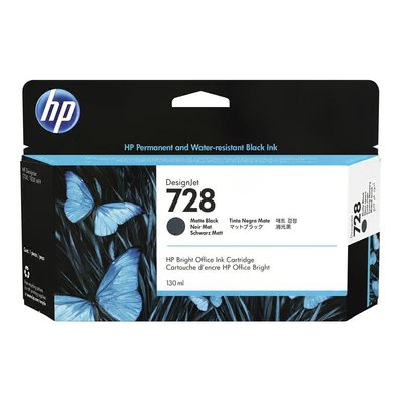 TINTA HP 728 3WX25A 130ML NEGRO  ( for Impressora HP Designjet  T730 / T830 )