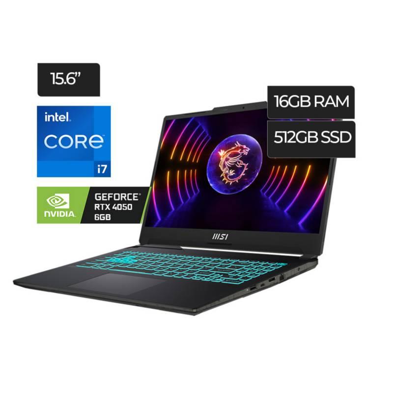 Notebook Gamer MSI Cyborg 15 A13VE-218US Intel Core i7 13620H Tela Full HD 15.6" / 16GB de Ram / 512GB SSD / Geforce RTX4050 6GB - Translucent Preto