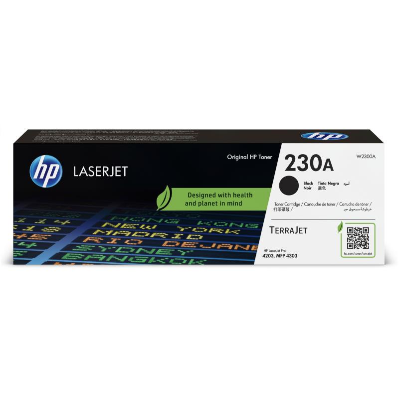 Toner HP 230A W2300A Black  (Impresora HP laserJet 4203DW / MFP 4303FDW )