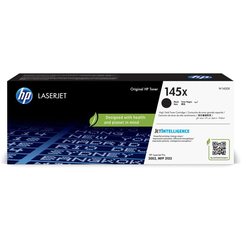 Toner HP 145A W1450X Black 3.800 Copias (Impresora HP laserJet 3003DW, MFP 3103 )