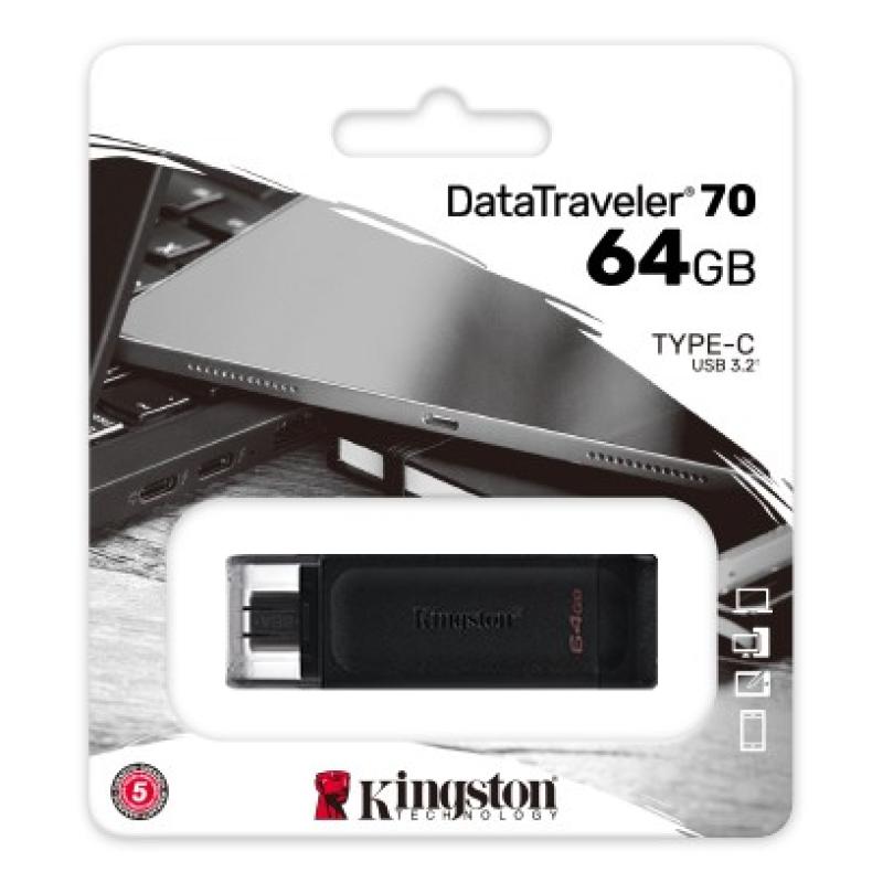 PENDRIVE KINGSTON 64GB DT70 USB-C 3.2