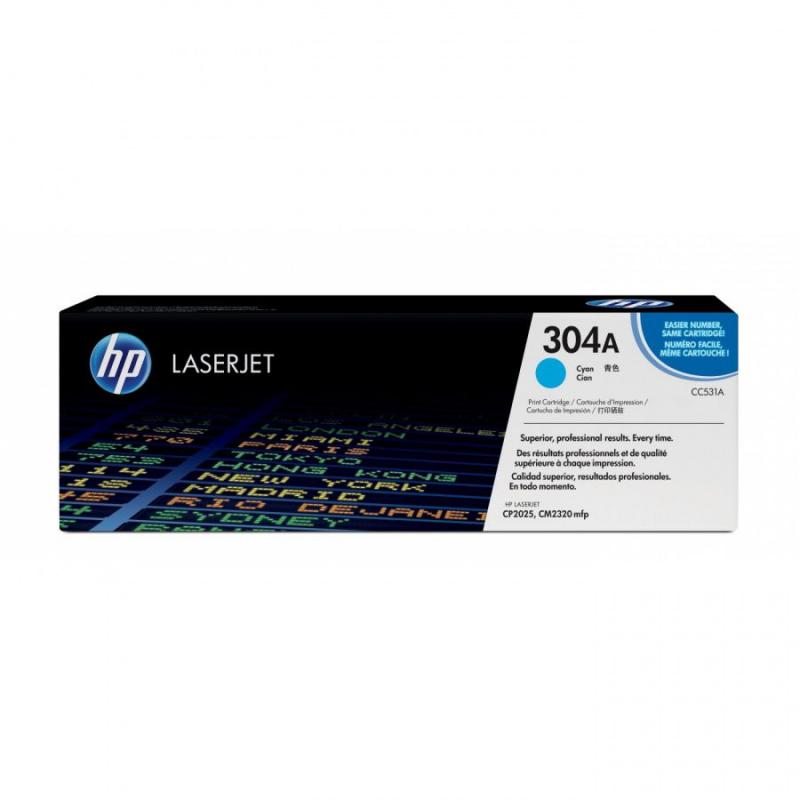 TONER HP 304A  CC531A  Cyan         ( Impressora LaserJet CP2025 / MFP CM2320 )